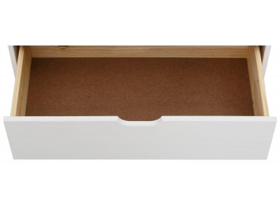 cômoda branca de madeira com 6 gavetas / docstock